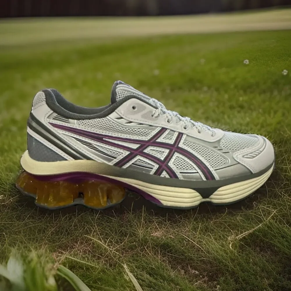 New Women's Size 10 Asics Gel-Kinetic Fluent White Truffle Grey 1203A591-100